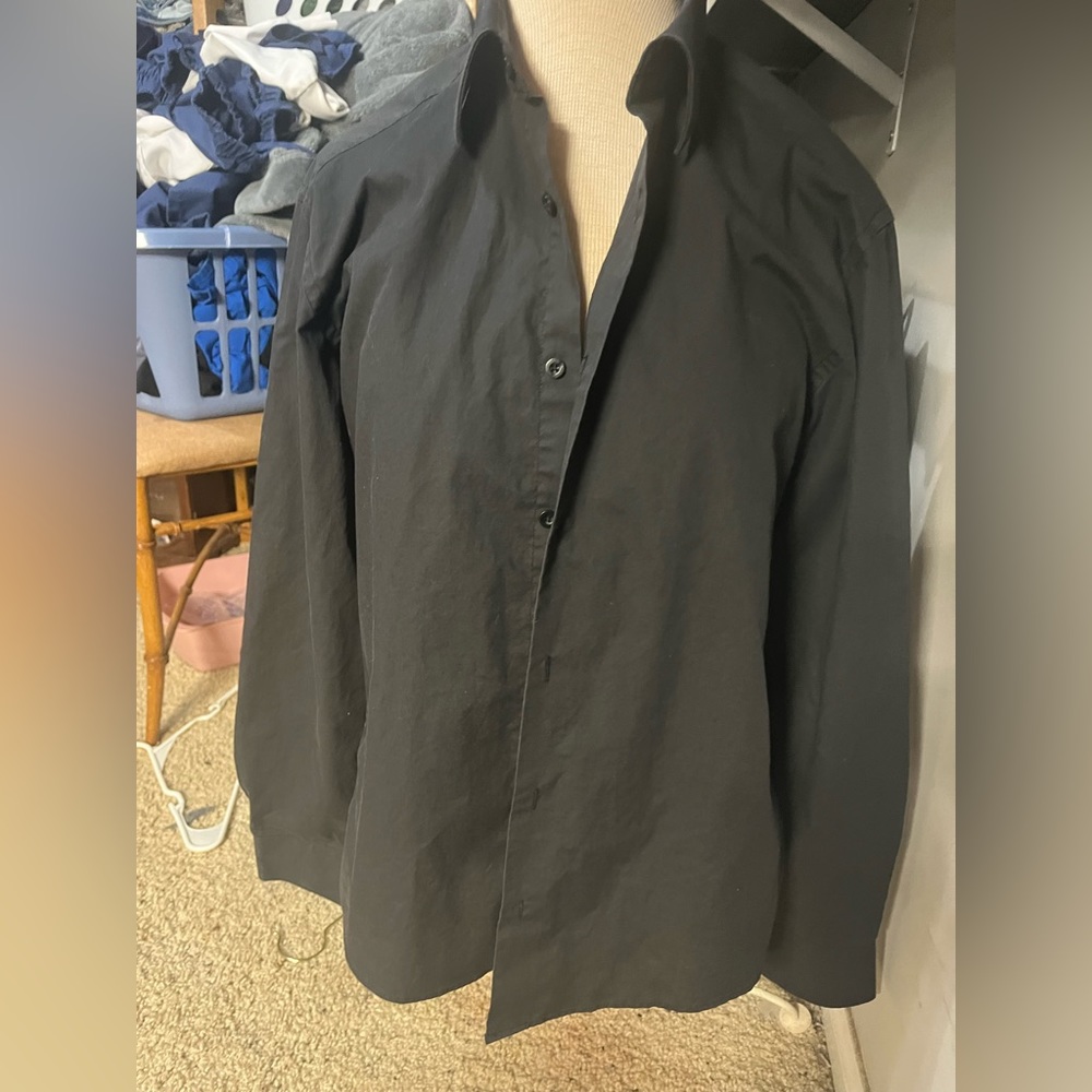 Mens Back Long Sleeve slim fit dress shirt size small